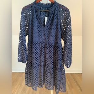 $40 J crew dress, navy blue,
